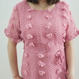 Pink floral dress